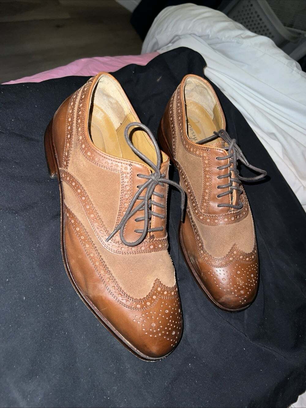 Florsheim Cap Oxford Men’s Shoes Size 11.5 12064-221 Brown Dress 100 % Leather